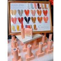 Bộ sơn thạch Very Good nail 24 màu vỏ chai hồng chất sơn mềm mướt tặng kèm bản màu phụ kiện nail Giang Giang