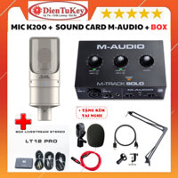 Bộ Sound Card M-AUDIO M-TRACK SOLO Mic Takstar PC-K200 New Thu âm, hát live chất lượng chuyên nghiệp