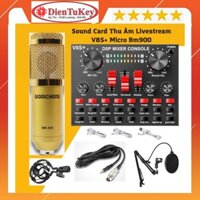 Bộ Sound Card V8S+ Và Micro Bm 900 Hát Livestream - Karaoke - Thu âm - Bán Hàng Online