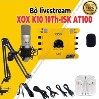 Bộ Soundcard XOX K10 2020  Mic ISK AT100 ⚡BH 1 NĂM⚡ Thu Âm Điện Thoại