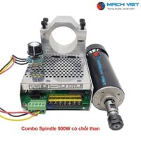 Bộ Spindle 500W-ER11 có chổi than (bao gồm Động cơ + Driver DC + Kẹp động cơ)