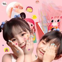 Bộ sticker dán móng tay - hoa tai - vòng tay tattoo cho bé gái điệu đà