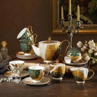 Bộ sứ xương mạ vàng cao cấp phong cách hoàng gia Anh