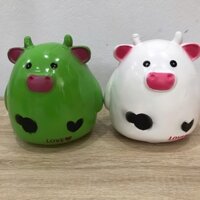 Bò Sữa Heo Đất Lợn Đất Tiết Kiệm Ống Đựng Tiền Ống Heo Trang Trí Quà Tặng