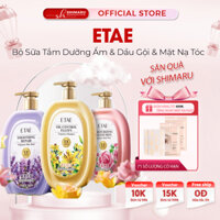Bộ Sữa Tắm Dưỡng Ẩm & Dầu Gội và Mặt Nạ Tóc Phục Hồi ETAE – Combo ETAE Hương Hoa, Dưỡng Da & Chăm Sóc Tóc