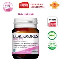 Bổ sung Acid folic Blackmores Folate giúp phòng tránh dị tật thai nhi 90 viên của Úc