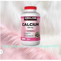 Bố sung canxi Calcium 600mg + D3 Kirkland Signature 500 viên giúp xương chắc khỏe, lọ 500 viên