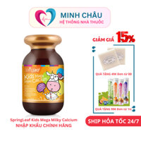 Bổ sung canxi cho bé Kids Mega Milky Calcium Spring Leaf giúp phát triển xương và chiều cao tối đa 120 viên [CHÍNH HÃNG]