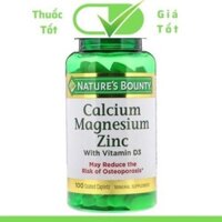 Bổ sung Canxi, ngăn ngừa loãng xương Calcium Magnesium Zinc  with D3 của Mỹ ( Hộp 100 viên) o
