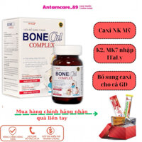 Bổ sung Canxi từ sữa Bone Cal Comlex, giảm loãng xương, còi xương ở trẻ em và người lớn, có thêm D3 K2 Hộp 30 viên