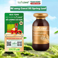 Bổ sung canxi vitamin D3 Liquid Calcium Plus Vitamin D3 Spring Leaf tăng cường sức khỏe xương và răng 200 viên