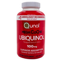 Bổ sung CoQ10 cho tim Ubiquinol Qunol Mega CoQ10 Ubiquinol 100mg 120 viên