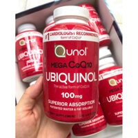 Bổ sung CoQ10 cho tim Ubiquinol Qunol Mega CoQ10 Ubiquinol 100mg 120 viên( hộp đỏ)
