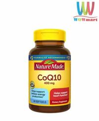 Bổ sung CoQ10 tốt cho tim mạch Nature Made CoQ10 400mg 40 viên