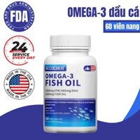 Bổ Sung Dầu Cá Omega 3 Với 2000mg EPA Và DHA Cho Sức Khỏe Tim, Mắt, Não Và Da,60 Viên Mềm