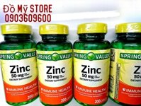 Bổ Sung Kẽm Zinc Spring Valley 50mg (200 Viên)