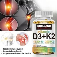 Bổ sung KIRKLAND Vitamin D3 K2 hỗ trợ phát triển xương, tăng trưởng cơ bắp và tăng cường hệ miễn dịch