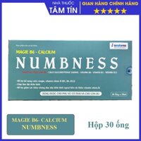 Bổ sung magie B6, calcium NUMBNESS hộp 30 ống x 10ml
