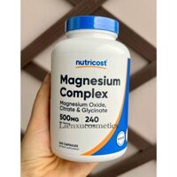 Bổ sung magie Nutricost magnesium complex, hộp 240 viên