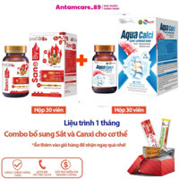 Bổ sung sắt và canxi cho cơ thể, Sắt Sano by lọ 30v và Canxi Nano Sanofia 30v- giúp bổ máu, xương chắc khỏe