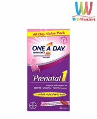 Bổ sung Vitamin cho bà bầu One A Day Women’s Prenatal 60 Softgels