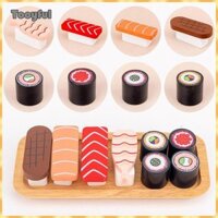 Bộ Sushi Bằng Gỗ Tooyyful Bộ Thực Phẩm Cho Đồ Chơi Nhà Bếp Vai Trò Nhà Bếp Giả Vờ Chơi Bộ Quà Tặng Cho