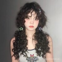 [Bộ sưu tập 10k người] Tóc giả xoăn len cho phụ nữ, tóc dài, người nổi tiếng internet, lolita hàng ngày, sóng nước, JK Nhật Bản, tóc giả đầy đặn thực tế