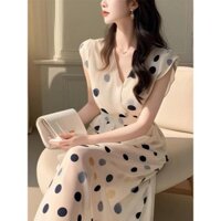 ✨Bộ Sưu Tập 1230 Người 2025 Váy Dài Nhẹ Sang Trọng Cao Cấp Nhỏ Phong Cách Pháp Chấm Bi Voan Đầm Nữ Mùa Hè 25.3.31