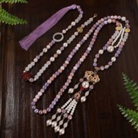 [Bộ sưu tập 1,30,000 người] Hanfu Trang phục cổ đại Phụ kiện mặt ngựa Vòng cổ siêu cổ tích Yingluo Mặt sau đám mây Tua Rua siêu dài Phong cách Trung Quốc Phong cách cổ xưa Áp lực Ve áo Phong cách Trung Quốc Ming Made20250225