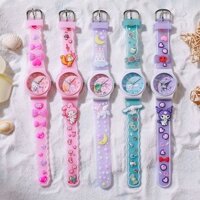 [Bộ sưu tập 1.6000 người] ins Đồng hồ đeo tay trẻ em hoạt hình dễ thương Jelly Sanrio Melody Quartz Watch Girl Princess Toy Watch20250301