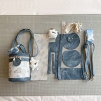 Bộ sưu tập 1820 người, túi xô phong cách Hàn Quốc, bộ DIY, túi thủ công, túi hình trụ cao cấp, quà tặng cho bạn gái, xu hướng 2024