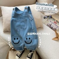 [Bộ sưu tập 3200 người] Quần yếm mùa xuân bé trai Quần jean mềm giặt cho trẻ em Phiên bản Hàn Quốc Quần phù hợp Quần thường ngày Quần trẻ em