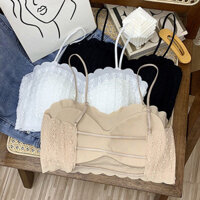 [Bộ sưu tập 3.8.000 người] Mùa hè Phong cách mới Ice Silk Áo yếm nhỏ dành cho nữ Miếng đệm ngực dày tập hợp gợi cảm bên trong phong cách ngắn hàng đầu 3.15