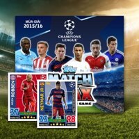 Bộ Sưu Tập 60 Thẻ Cầu Thủ In Album Match Attax 2015-16 Cúp Châu Âu