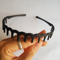 Bộ sưu tập bờm cài tóc nam nữ unisex răng lược thời trang - BN138 Nhựa Răng lược ngắn đen mờ