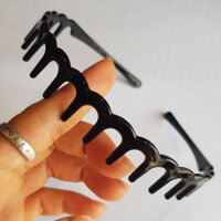 Bộ sưu tập bờm cài tóc nam nữ unisex răng lược thời trang - BN138 Nhựa Răng lược ngắn đen bóng