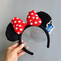 Bộ sưu tập bờm cài tóc tai chuột có nơ chấm bi cho bé gái số 2
