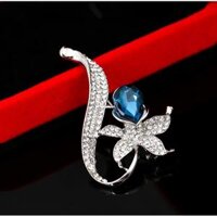 Bộ sưu tập cài áo đính đá sang trọng link 4 - GC189 bạc