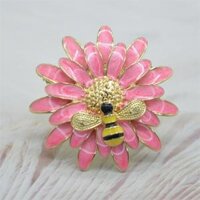 Bộ sưu tập cài áo đính đá sang trọng link 4 - GC209 hoa hồng