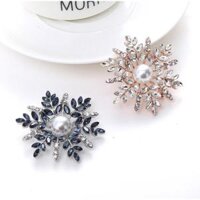 Bộ sưu tập cài áo đính đá sang trọng link 4 - GC188 trắng