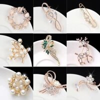 Bộ sưu tập cài áo đính đá sang trọng link 4 - GC200 hoa đỏ