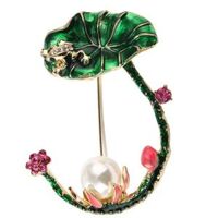 Bộ sưu tập cài áo phong cách châu Âu dễ thương Link số 3 - GC135 lá sen