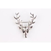 Bộ sưu tập cài áo phong cách châu âu dễ thương  tặng vòng chỉ đỏ may mắn ngẫu nhiên  - GC170 đầu hươu bạc