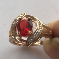 Bộ sưu tập cổ sản xuất tại Qingqianlong Gilt Ruby Ring Finger-wrenching Old Object Ring 1.16.58