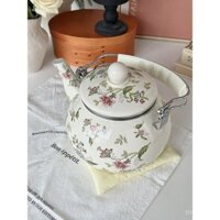 [Bộ sưu tập của 1264 người] Ấm đun nước tráng men có thể mở bếp từ ấm trà dưa hấu ấm trà thơm Trà Trái Cây dày và bền