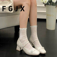 [Bộ sưu tập của 2215 người] Giày đơn miệng nông nhẹ nhàng kiểu Pháp 2024 năm phong cách phương Tây tất cả phù hợp với giày đơn nữ Mary Jane gót thấp