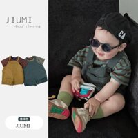 [Bộ sưu tập của 3724 người] Quần yếm bình thường mùa hè cho bé trai, quần đùi, quần yếm phong cách Hàn Quốc cho bé vừa và nhỏ, Bộ Áo Thun tay ngắn sọc cho trẻ em 2 tuổi