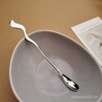 [Bộ sưu tập của 508 người] Muỗng cà phê bằng thép không gỉ 304 Kiểu Hàn Quốc, cán dài, muỗng kem trà sữa tráng miệng dễ thương