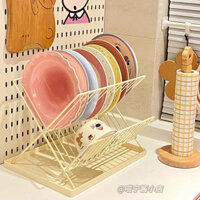 [Bộ sưu tập của 9077 người] Giá lưu trữ bát đĩa bếp inox, Giá để bát đĩa thoát nước mặt bàn, Giá để đồ gia dụng đa chức năng, giá để ráo nước có thể gập lại