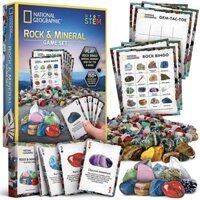 Bộ sưu tập hơn 150 mẫu Đá và Khoáng sản chính hãng National Geographic kèm set boardgame bingo, caro, bài 52 lá Đồ chơi STEM giáo dục tuyệt vời cho trẻ